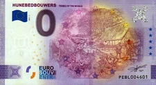 Zero 0 Euro Note - 0 Euro - Hunebedbouwers - Tribes of the World 2021-1 Annive