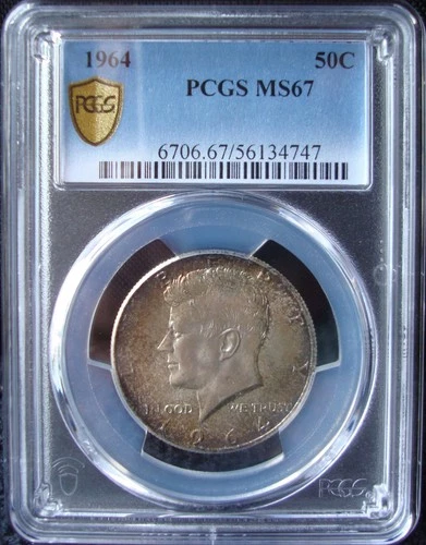 1964 Kennedy Silver Half Dollar - PCGS MS 67 - Gold Shield