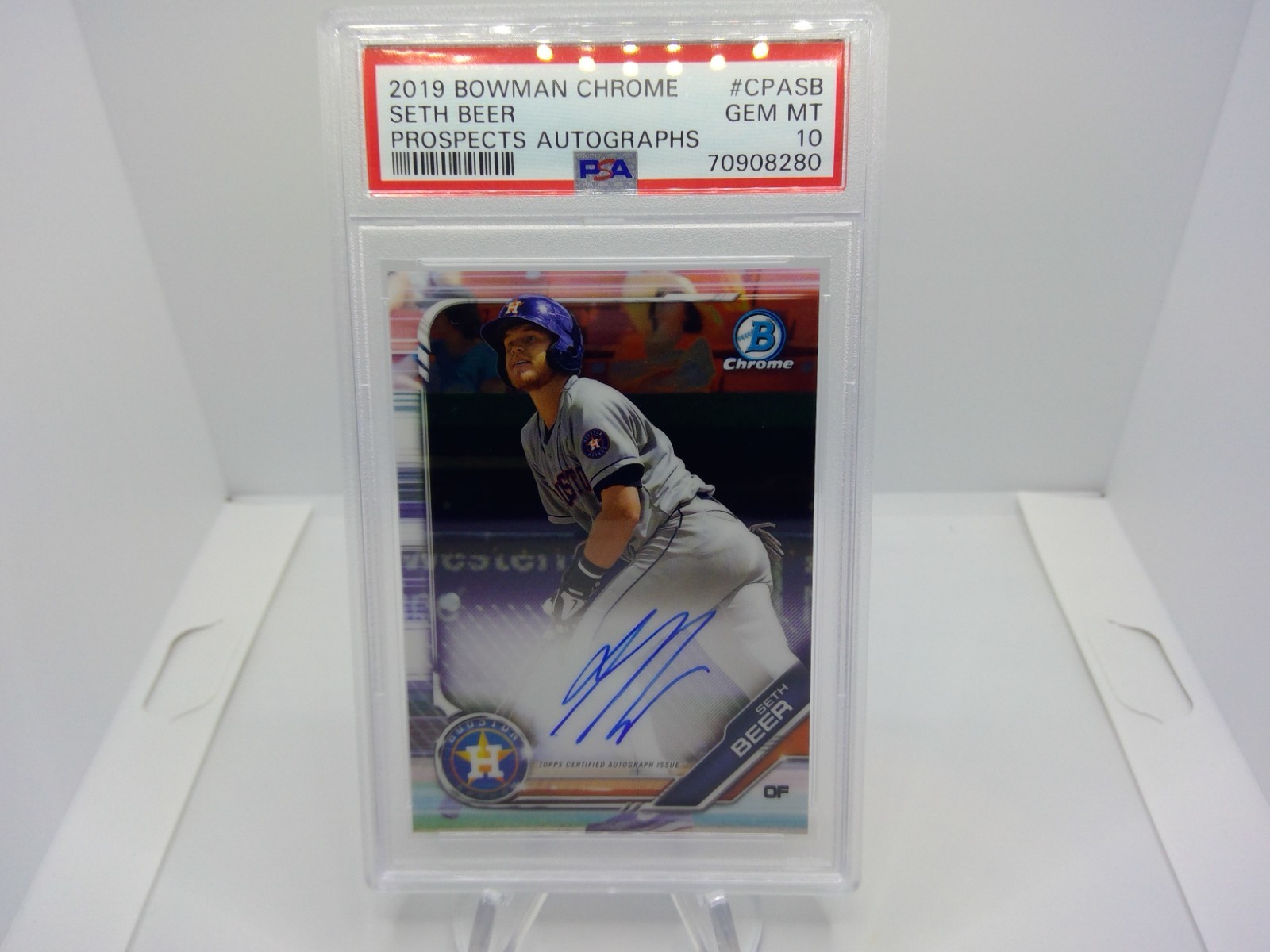 2019 Bowman Chrome Prospects Seth Beer Auto PSA 10 Houston Astros #CPA-SB