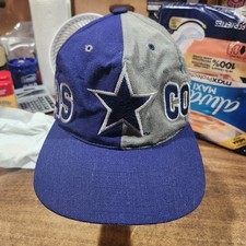Vintage 90's Dallas Cowboys Snapback Hat, Spell Out Color Block READ