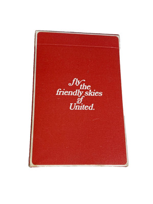 United Airlines Gin Fly the Friendly Skies Playing Cards Sealed Vintage