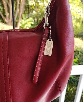 Coach 9219 SMALL Vintage Cherry Red Leather Ergo Hobo Bag | eBay