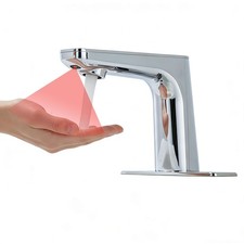 Concealed Spout-Mounted Sensor Faucet Touchless Deck Basin Faucet Automatic...