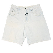 Lee Vintage Denim Shorts 32 Light Wash Blue Distressed Rugged VTG