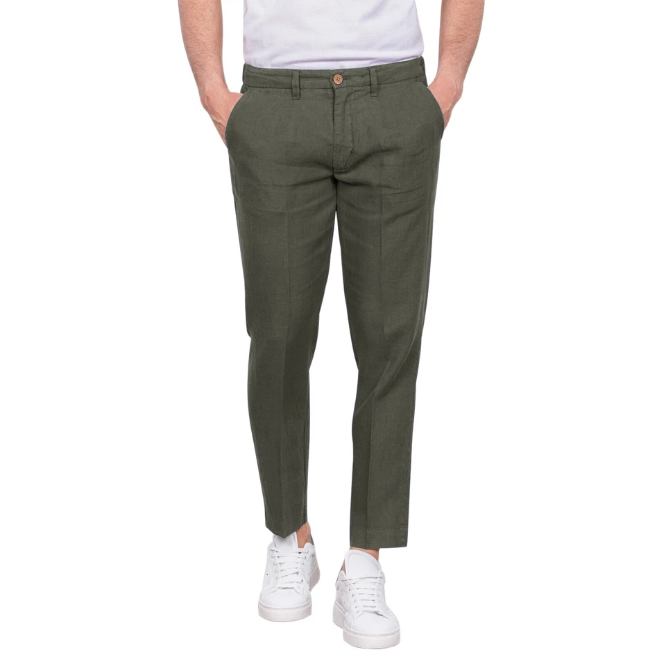 Pantalon homme 100 % lin chinois léger élégant jean sac America VEQUE - Photo 3/4