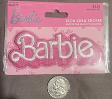 Authentic Barbie Classic Logo Patch Doll Toy Movies Embroidered Iron On New