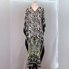 Rebellion Again - women’s beach maxi shirt Dress loose coverup animal print OS