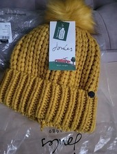 Joules Womens Trina Knit Hat Antique Gold - NEW