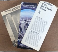 Rare Lot of 3 World Trade Center Pamphlets-Attractions/Observation/1969 Intro