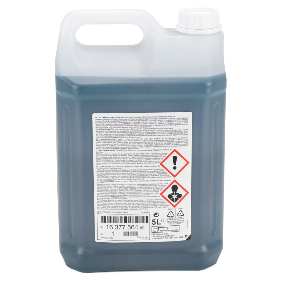 5L ORIGINAL PSA Kühlerfrostschutz BLAU / GRÜN B71 5110 1637756480 - Bild 3 von 4