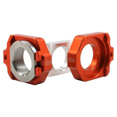 Works Connection Elite Axle Block Kit Orange For KTM 350 XC-F Factory Edition