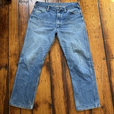 Vintage 1960s Wrangler Denim Jeans 34/29 Blue Bell Scovill Rare 60s