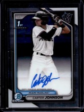 2024 Bowman Draft Carter Johnson Chrome Auto 1st #CPA-CJ Marlins