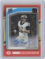 Spencer Rattler 2024 Clearly Donruss Rated Rookie Autographs Orange #94 #/249