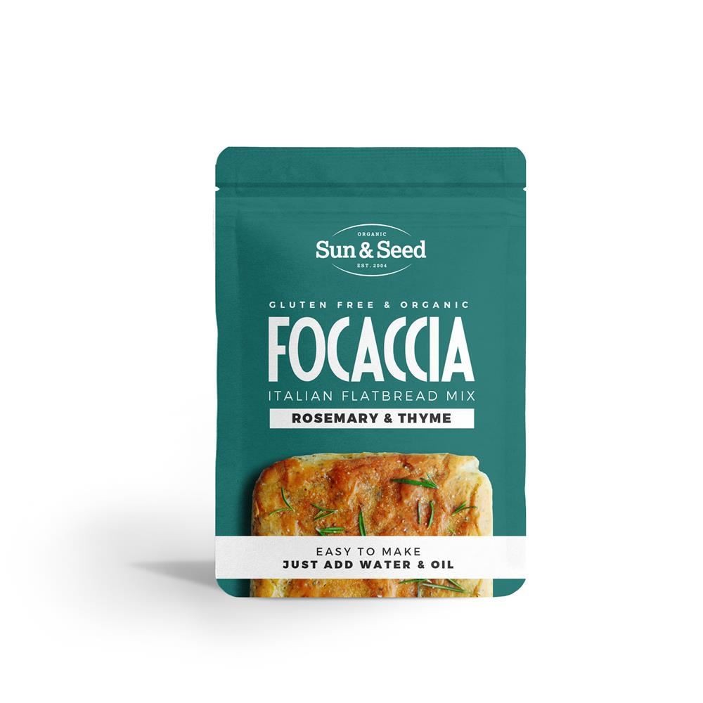 Sun and Seed Organic GF Focaccia Mix Rosemary & Thyme 300g - 2 Pack