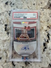 2020 PANINI CROWN ROYALE CROWN JEWEL SIGNATURES SCY STEPHEN CURRY /49 PSA 9