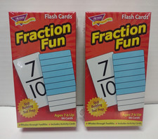 Pair of Fraction Fun Flash Card Decks Ages 7  Up New / Sealed