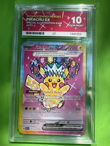Pikachu Perfect Subgrades Gem Mint 10 Ace 10 2026 277/217