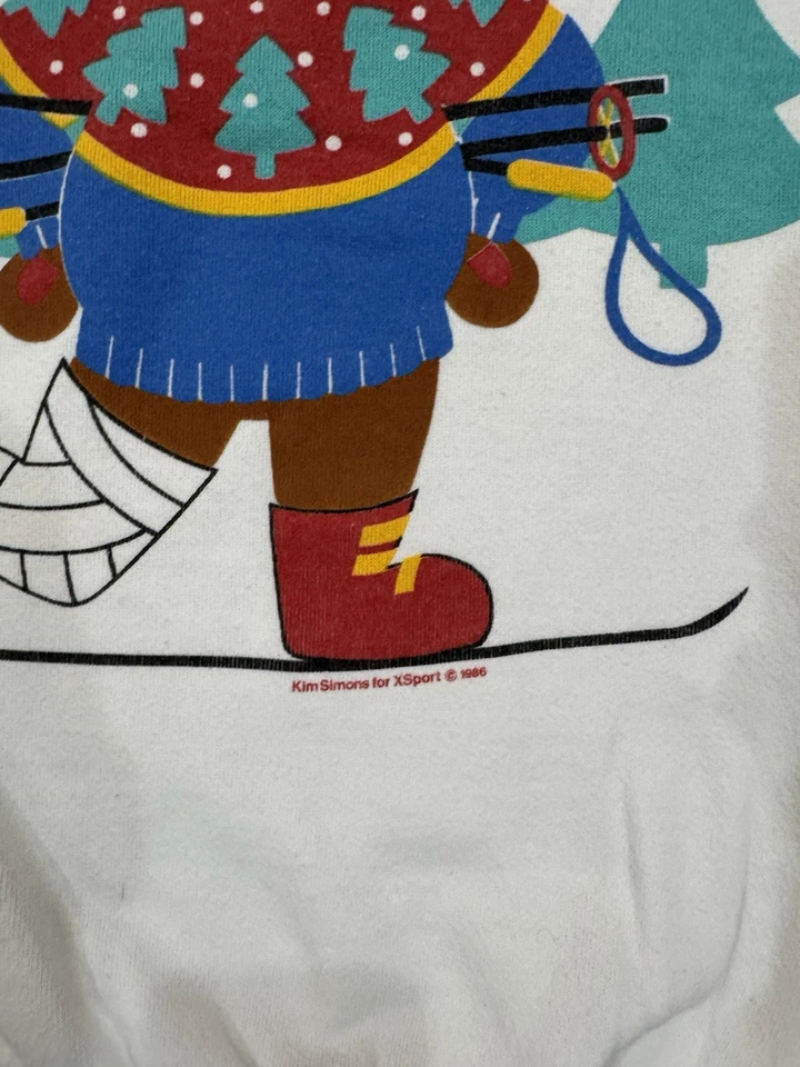 Sudadera de esquí vintage Aspen MEDIANA para mujer oso de peluche años 80 90 suéter de yunque Foto 4 de 4