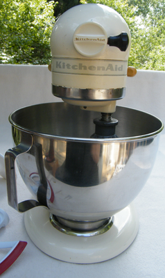 KitchenAid KSM90AC Almond Stand Mixer with SS Bowl, Whip, Dough