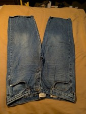 Women's Universal Thread blue denim jeans size 14 Mid-rise super wide leg