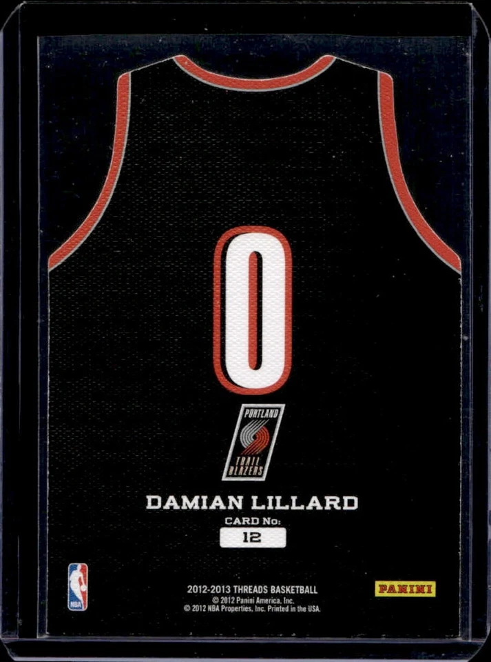2012-13 Panini Threads Damian Lillard Rookie Team Die Cuts RC #12 Trail Blazers - Image 2 of 2