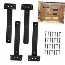 Paquete de 4 bisagras de puerta resistentes, 11 Inch - 4 Pcs Correa en T