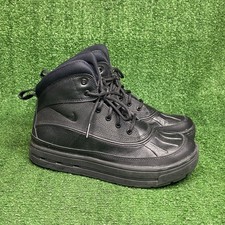 Nike Woodside 2 High Boots Youth Size 5.5Y Ankle Triple Black Leather 524872-004