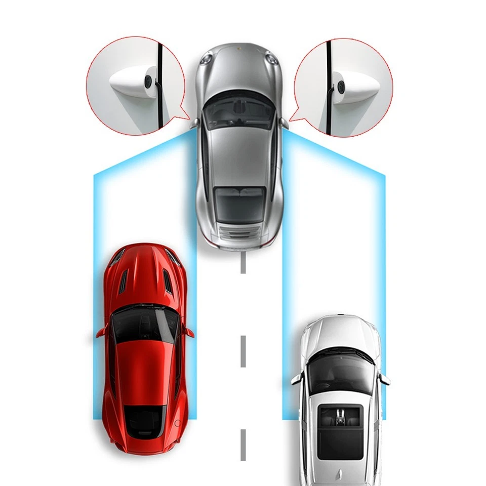 AHD 720P Digital Side View Blind Spot Car Camera System 5inch Mirror Monitor - Image 3 of 4