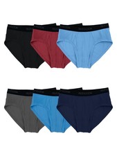Men's Underwear Briefs, Tag Free  Moisture Wicking, Assorted Color Multipack...