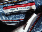TOMMY HILFIGER Medium Wash BLEACHED Print PAISLEY Pattern DENIM Jean Skirt Sz 14 — photo 6