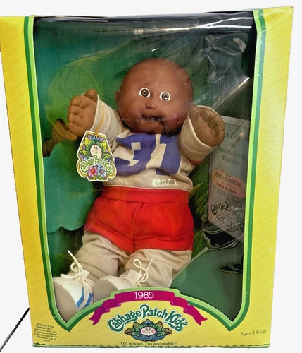 African American 1985 Cabbage Patch Kids Doll BOY w/ TOOTH Vintage-NIB UNOPENED