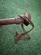 US Army Officer Vintage Leather Horse Back Riding Racing Crop 36” Long