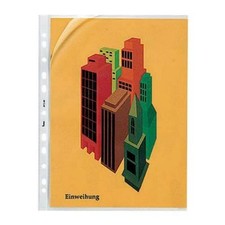 Bene 207225 CL Punched Pockets A4 Open Top and Side Opening Pack of 25, Transpar