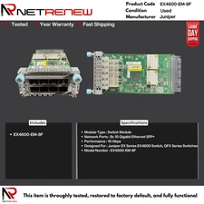 Juniper  EX4600-EM-8F  Expansion  Module  8 port SFP+/SFP