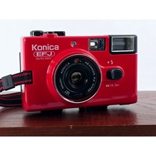 New Seal Near MINT Konica EFJ Auto Date Point Shoot 35mm Film Camera Japan