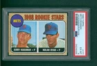 1968 Topps Baseball Card - #177 Mets Rookie Stars Nolan Ryan RC, PSA 6 EXMT