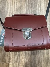 Zatchels ? handmade leather Sugarcube Plus bag ? Oxblood / red - BNWT