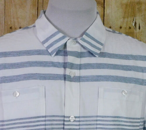 Travis Mathew Button Down Shirt Mens XL Long Sleeve Striped NWOT - Picture 2 of 4