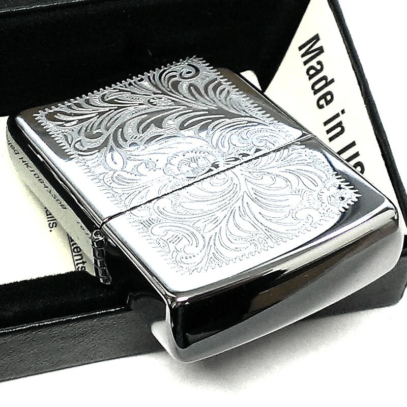 Zippo Venetian Classic Mirror Chrome Finish Double-Sided