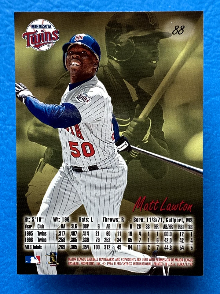 1997 Fleer Ultra Matt Lawton #88 - Image 2 of 2