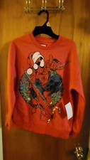 Marvel Holiday Spider-Man Boys Graphic Print Sweatshirt Red Size L 10/12 NWT