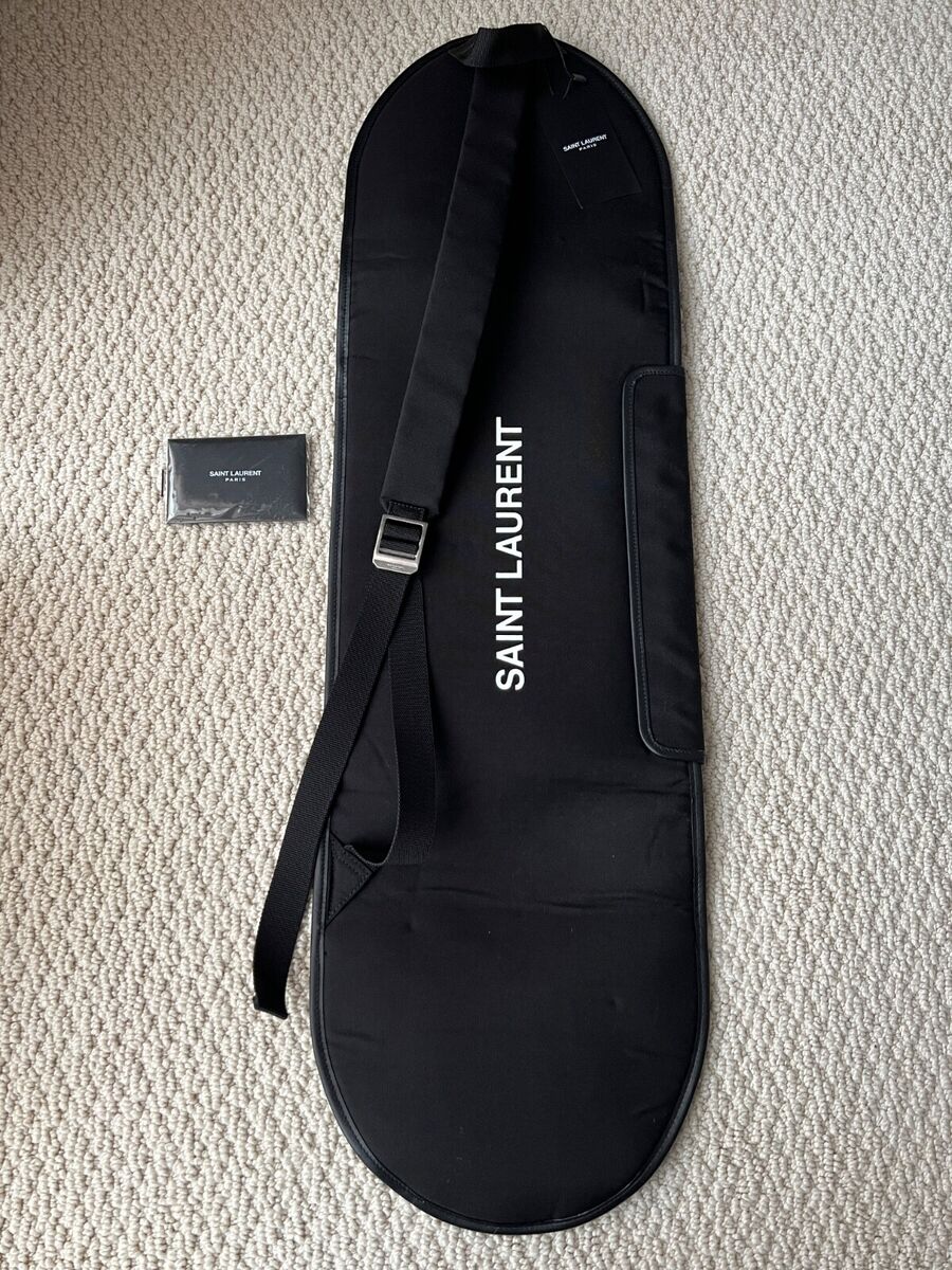 NWT Saint Laurent YSL Logo Black Canvas Leather Zip NWT Saint Laurent YSL Logo Black Canvas Leather Zip