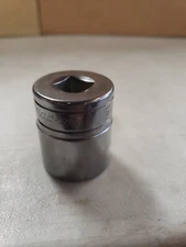 Snap-on Tools USA NEW 1/2" Drive 1" SAE 6 Point Shallow Chrome Socket TW321