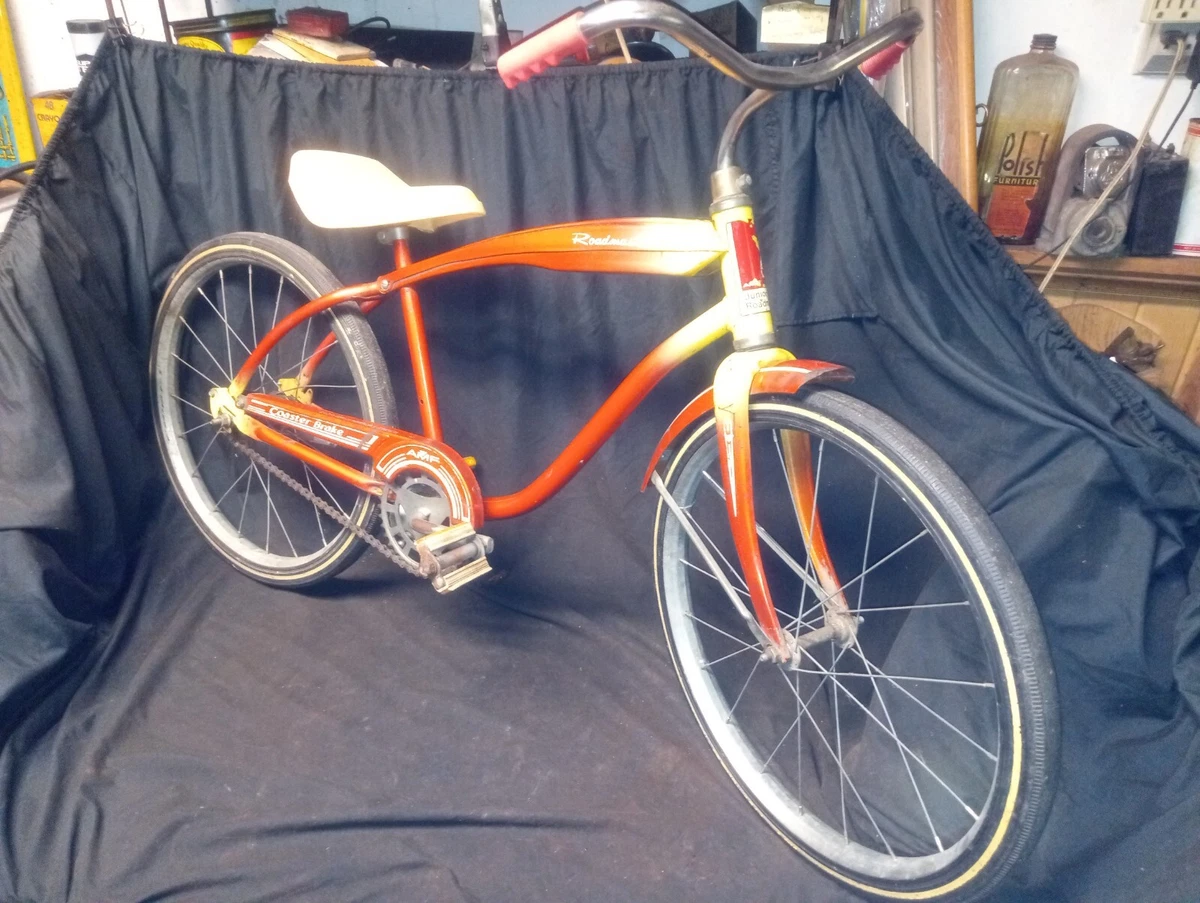 Vintage AMF Yellow Orange Coaster Brake Roadmaster Jr. Tank Muscle Bike Bicycle