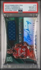 2013 PANINI SPECTRA MARKS #15 TERRY CUMMINGS PSA AUTO 10 PATCH AUTOGRAPH POP 1