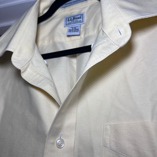 L.L.Bean Wrinkle Resistant Button Down Dress Shirt Cotton Blend 17-33 - Picture 2 of 3