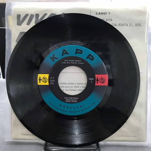 DIGNO GARCIA - VIVA! - RARE MEXICAN 7" EP PS LATIN FOLK - Picture 4 of 4