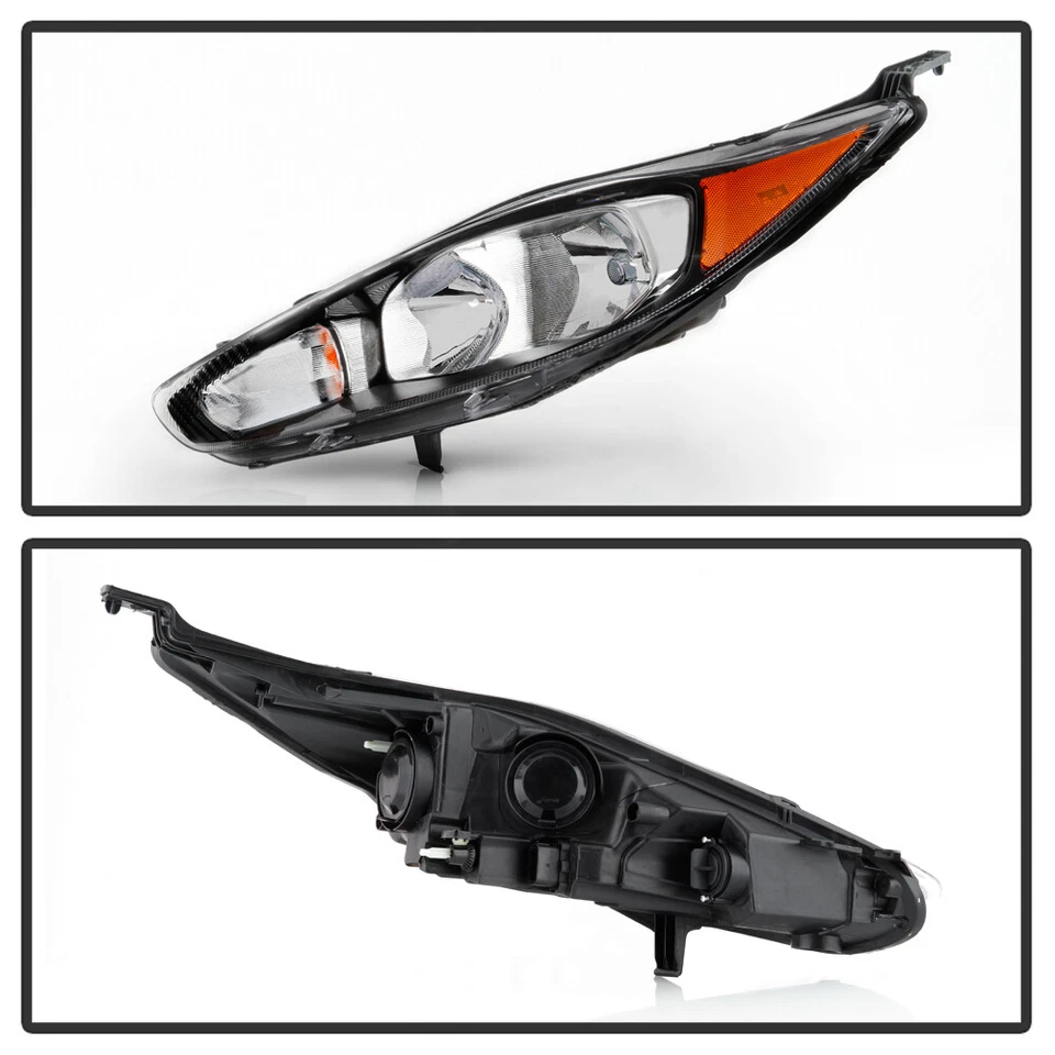 2014-2018  Ford Fiesta Black Headlights Headlamps Replacement 14-18 Left+Right — 第 2/4 张图片