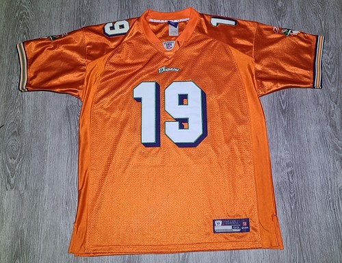 Vtg -Miami Dolphins Brandon Marshall #19 Reebok/On Field Authentic NFL Jersey - Picture 11 of 14